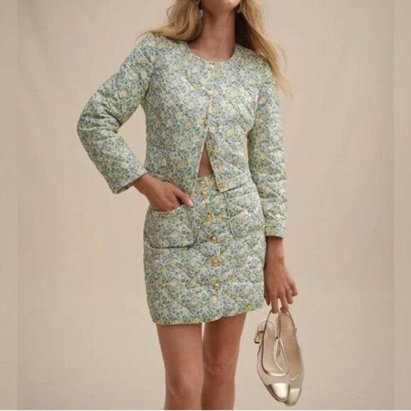 J. Crew New Limited-edition Crop quilted Louisa lady jacket in Liberty® fabric - Picture 2 of 12